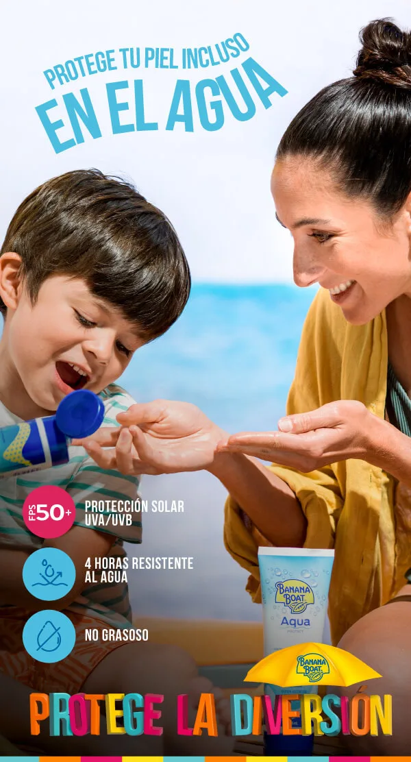 Banner mobile protege tu piel incluso en el agua